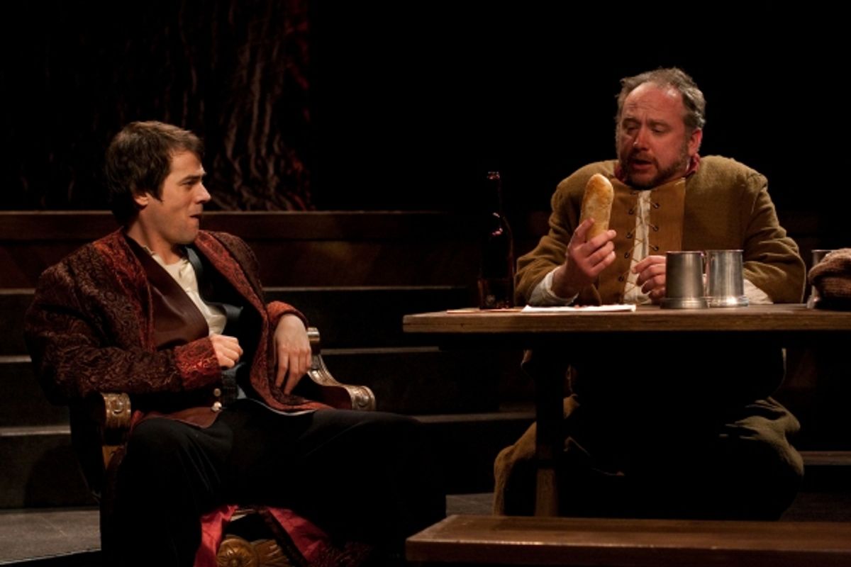 Allen Radway as Prince Hal and Peter Pryor as Sir John Falstaff. at 